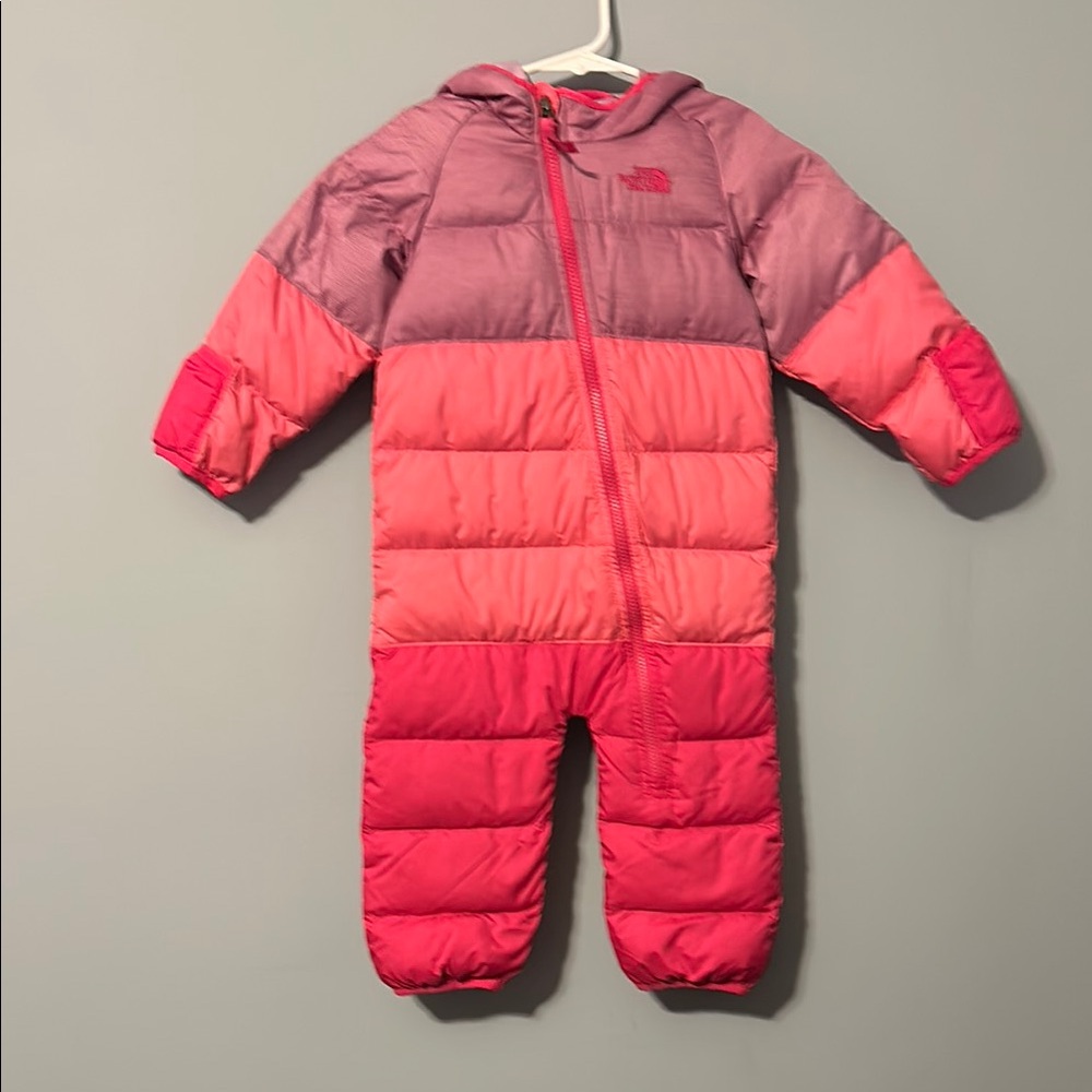 The North Face Pink and Purple Snowsuit